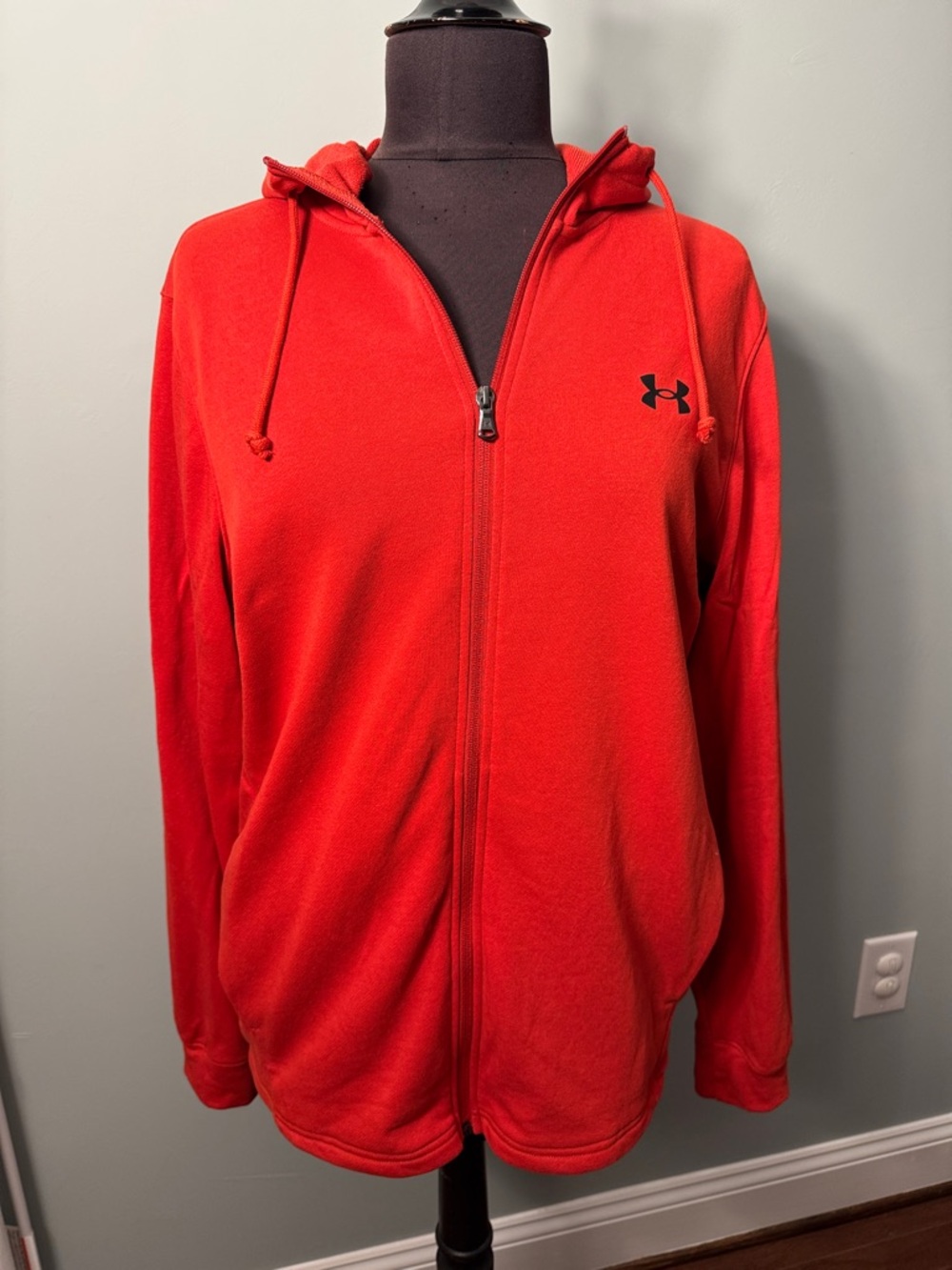 Under Armour Orange Full-Zip Hooded Jacket